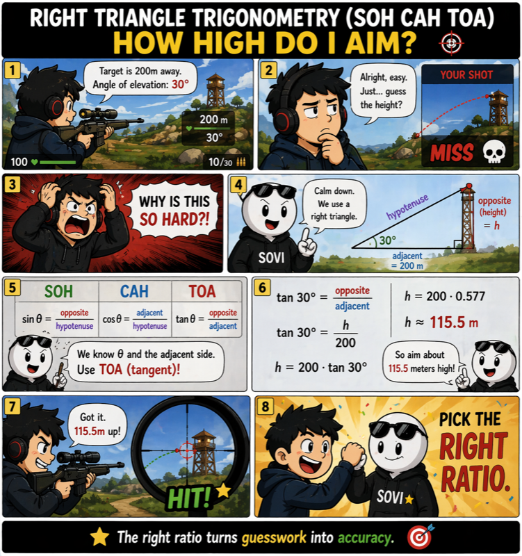 Right Triangle Trigonometry (SOH CAH TOA)