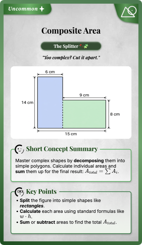 Area of Composite Figures rendered