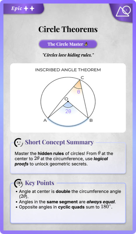 Circle Theorems and Proofs rendered