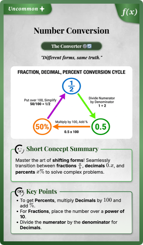 Converting between Fractions  Decimals  Percents rendered