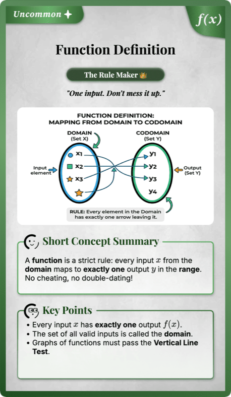 Definition of a Function rendered