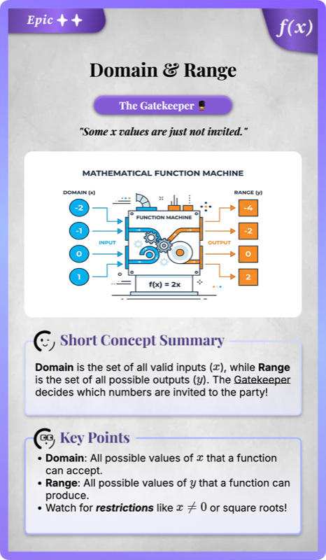 Domain and Range rendered