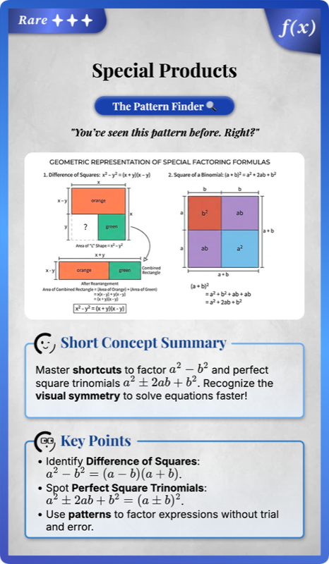 Factoring Special Products rendered
