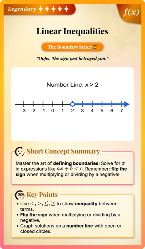 Linear Inequalities in One Variable rendered 1