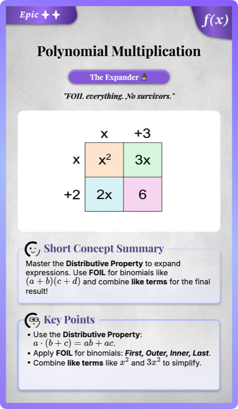 Multiplying Polynomials rendered 1