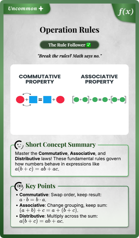 Properties of Operations rendered 1
