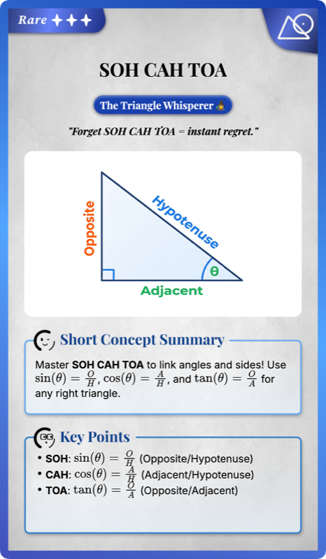Right Triangle Trigonometry  SOH CAH TOA  rendered 1