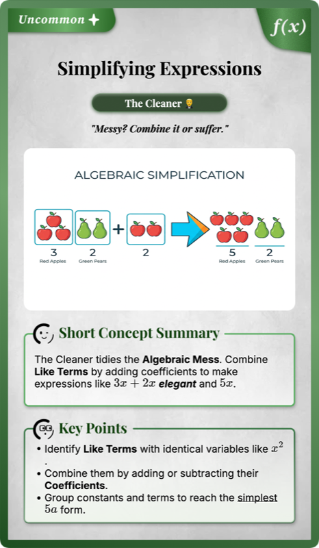 Simplifying Expressions rendered