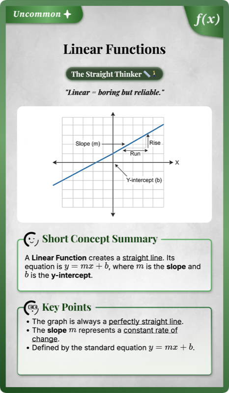 Understanding Linear Functions rendered
