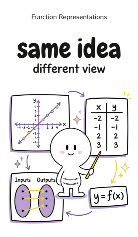 053 Representing Functions (Tables, Graphs, Equations, Mappings)