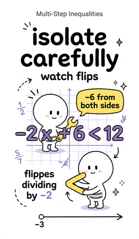 055 Solving Two-Step and Multi-Step Inequalities